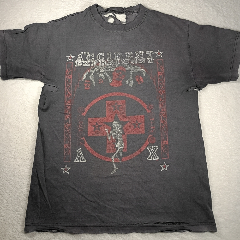 Y2K And Distressed Marcos Curiel Accidental Experiment Band T-shirt M